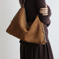 Retro and unique matte cowhide leather tote bag, shoulder bag, and commuter bag - new autumn/winter collection for women