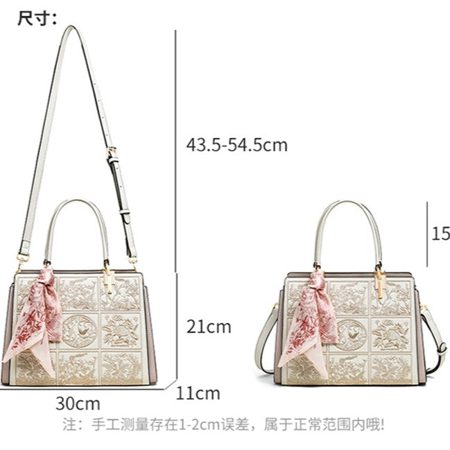 New arrival genuine leather handbag for women, large capacity, high-end and stylish shoulder bag.