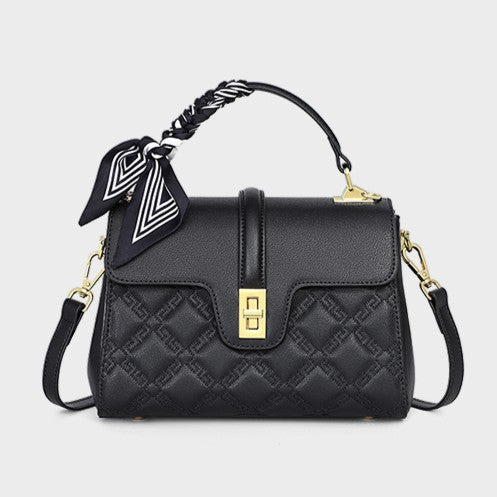 Genuine leather women's crossbody bag, stylish and sophisticated single-shoulder handbag.
