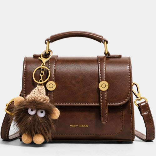 Autumn/Winter Genuine Leather Cambridge Bag, Crossbody Bag for Women, High-End Small Bag, Handheld Square Bag