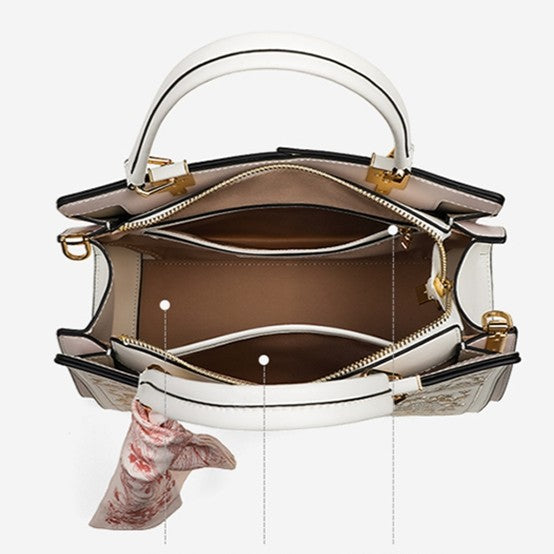 New arrival genuine leather handbag for women, large capacity, high-end and stylish shoulder bag.