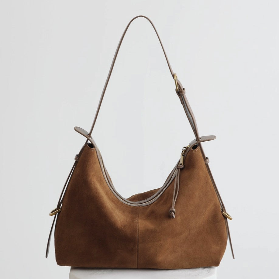 Retro and unique matte cowhide leather tote bag, shoulder bag, and commuter bag - new autumn/winter collection for women