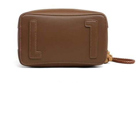 New women's bucket bag, genuine leather handbag, popular autumn/winter style, large capacity single shoulder, tote, and crossbody bag.
