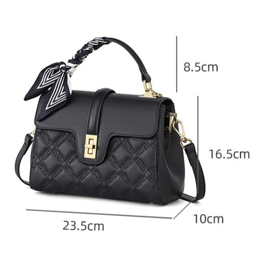 Genuine leather women's crossbody bag, stylish and sophisticated single-shoulder handbag.