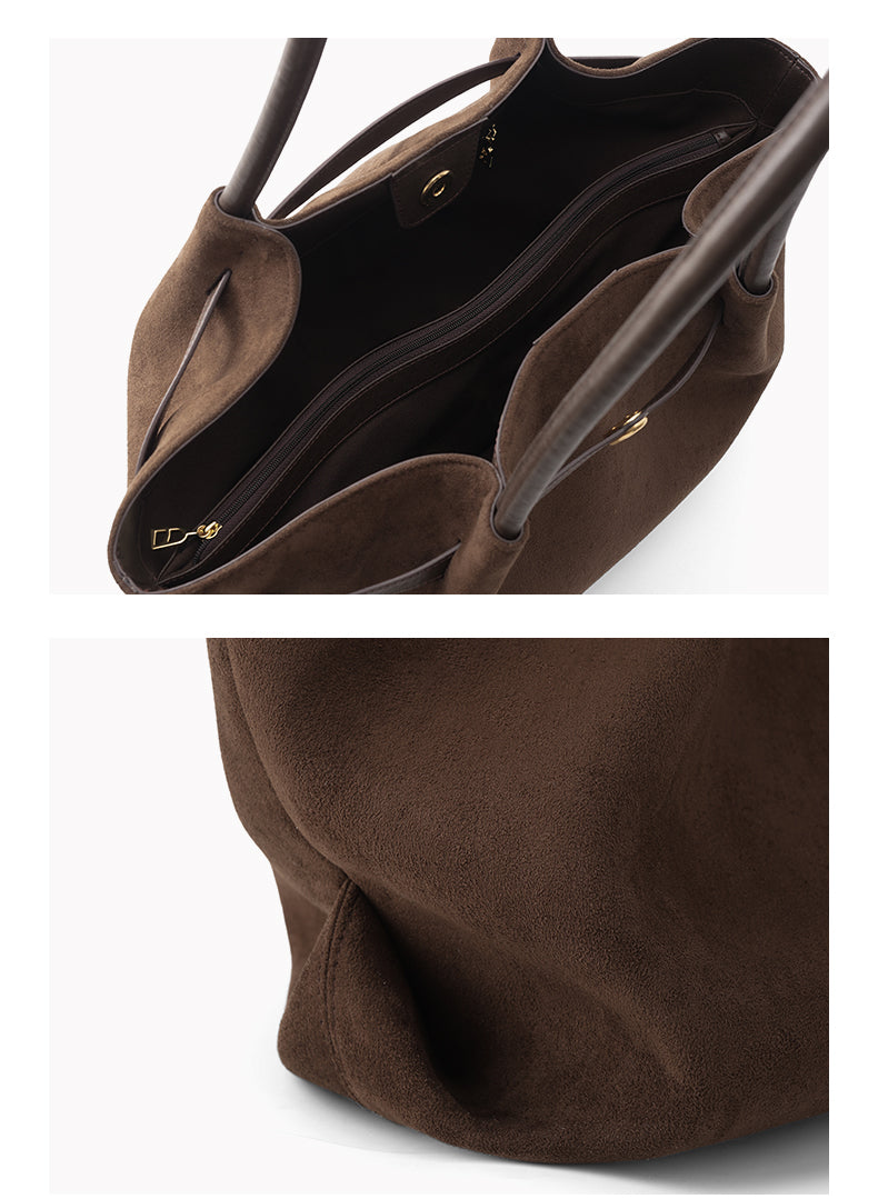 New Suede Casual Bag, Autumn/Winter Commuter Shoulder Bag, Large Capacity Tote Bag