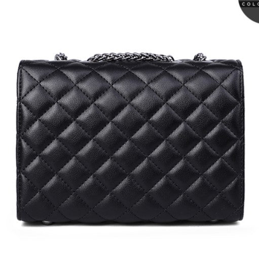 Women's chain bag, crossbody style, high-end and luxurious, perfect for autumn and winter, made of genuine leather.