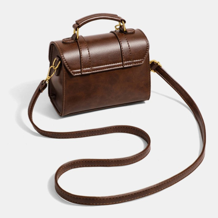 Autumn/Winter Genuine Leather Cambridge Bag, Crossbody Bag for Women, High-End Small Bag, Handheld Square Bag