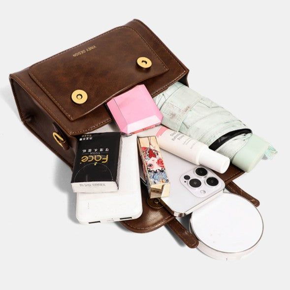 Autumn/Winter Genuine Leather Cambridge Bag, Crossbody Bag for Women, High-End Small Bag, Handheld Square Bag
