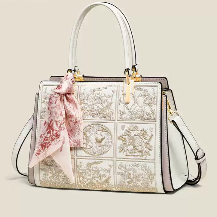 New arrival genuine leather handbag for women, large capacity, high-end and stylish shoulder bag.